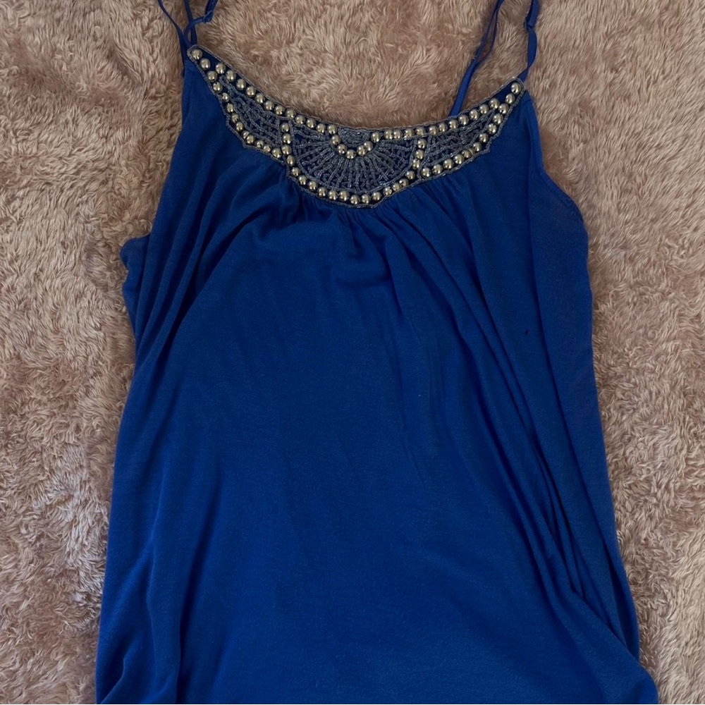 Blue y2k cami top